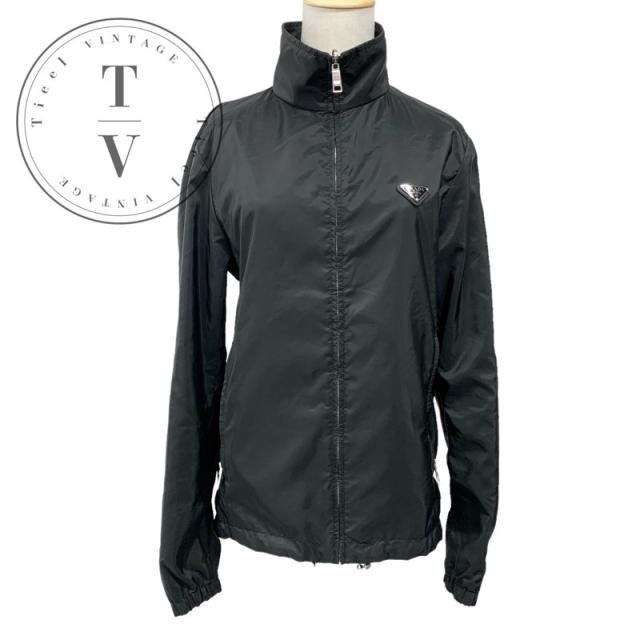 プラダ PRADA アウター リサイクルポリエステル ブラック 黒 トライアングルロゴプレート ブルゾン リバーシブル メンズ