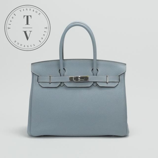 エルメス HERMES バーキン30 バーキン 30 バッグ トートバッグ トゴ ブルーラン ブルー 青 水色 シルバー金具 ブルーリンの通販は