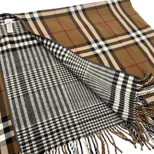 バーバリー BURBERRY アウター ウール ブラウン系 チェック ケープ ポンチョ_3
