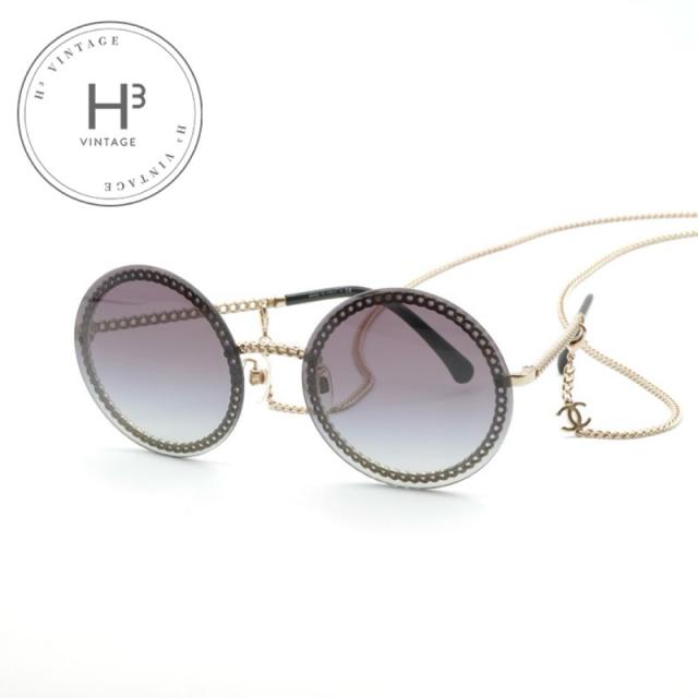 シャネル CHANEL サングラス ブラック ゴールド 黒 サングラス ココマーク アイウェア