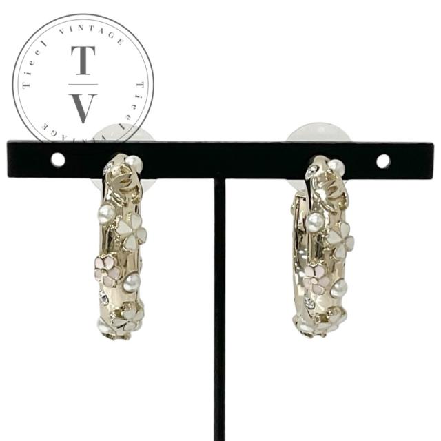 CHANEL/シャネル ココマーク ヘアゴム F21V フェイクパール GP ヘア