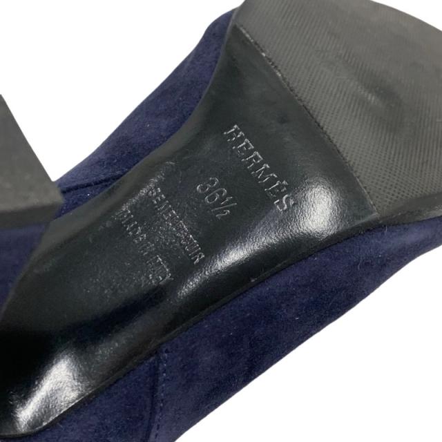 HERMES ネイビー スエード ショートブーツ HERMES - エルメス HERMES ネオ ブーツ ショートブーツ 靴