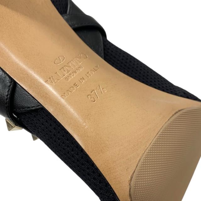 ヴァレンティノ VALENTINO ブーツ ショートブーツ 靴 シューズ ファブリック レザー ブラック 黒 ゴールド ソックスブーツ