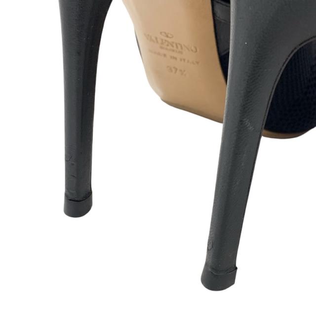 ヴァレンティノ VALENTINO ブーツ ショートブーツ 靴 シューズ ファブリック レザー ブラック 黒 ゴールド ソックスブーツ