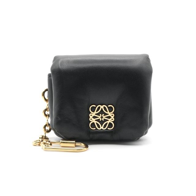 ロエベ LOEWE チャーム ブラック ゴールド アナグラム 小物入れ ロエベ LOEWE チャーム ブラック ゴールド アナグラム 小物入れ
