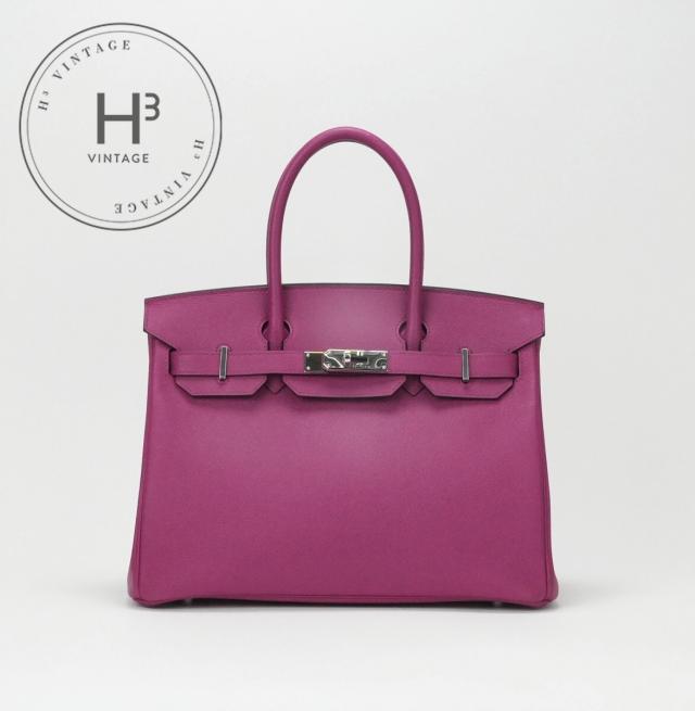 エルメス HERMES バーキン30 バーキン 30 バッグ トートバッグ エプソン トスカ パープル ピンク 紫 シルバー金具 ヴォーエプソンの通販は