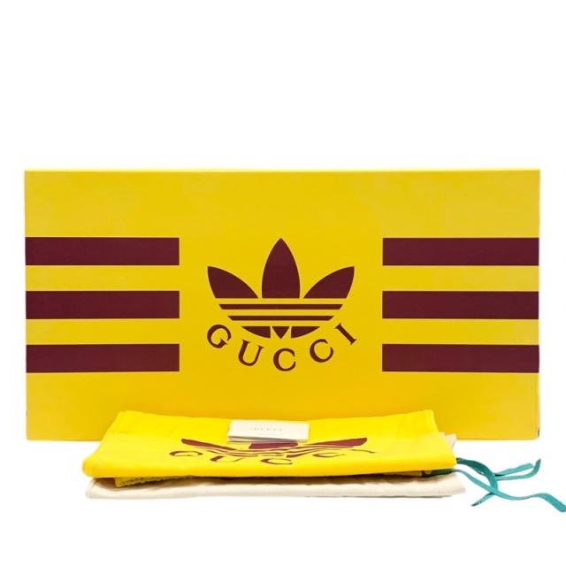 グッチ GUCCI ブーツ ロングブーツ 靴 シューズ レザー ブラウン ホワイト アディダス サイドライン_8