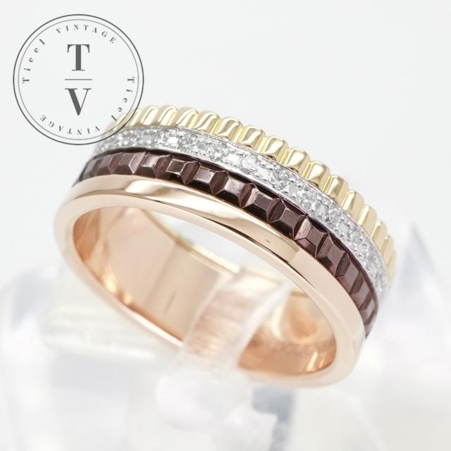 ブシュロン BOUCHERON キャトル クラシック リング スモール キャトルリング ブラウン quatre classique リング 指輪 750の通販は