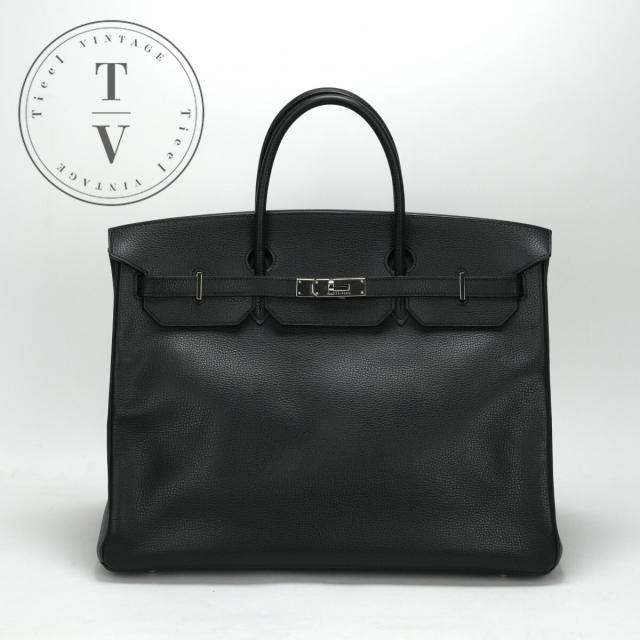 エルメス HERMES バーキン40 バーキン 40 バッグ トートバッグ ヴァッシュリエジェ ノワール ブラック 黒 シルバー金具の通販は