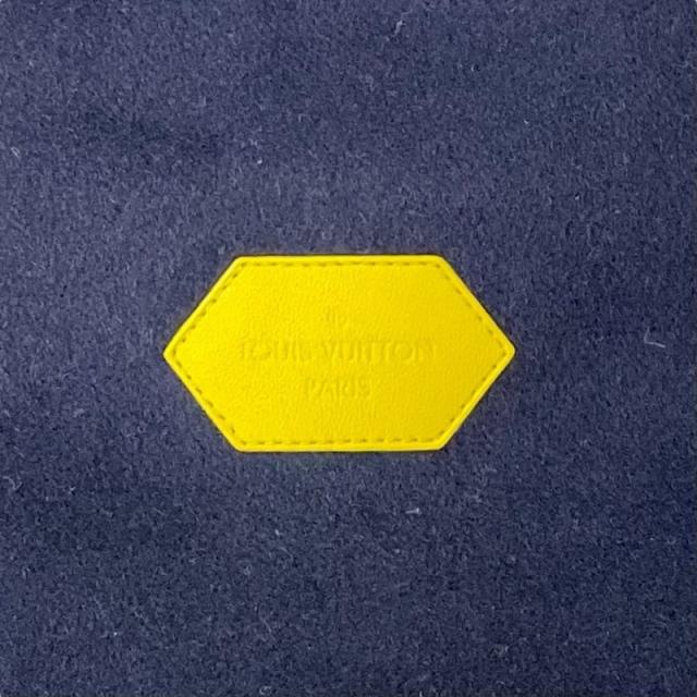 ルイヴィトン LOUIS VUITTON アウター ネイビー イエロー モノグラム ベルテッド ダブルフェイス フーデッド ラップコート_8