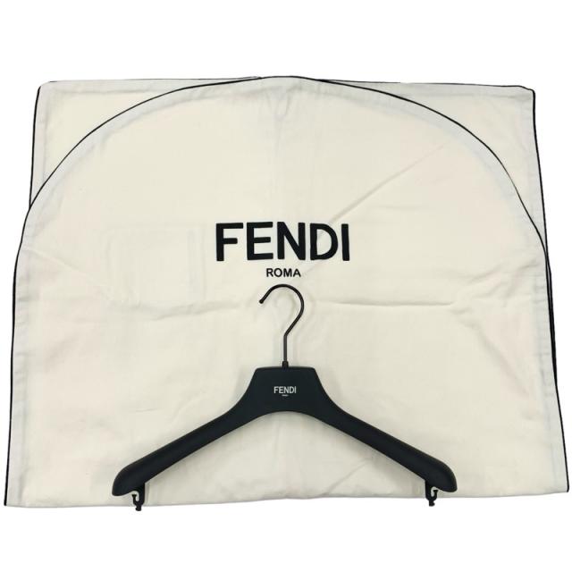 フェンディ FENDI アウター ウール フォックスファー ホワイト ブラック ベスト ジレ リボン ノースリーブ_7
