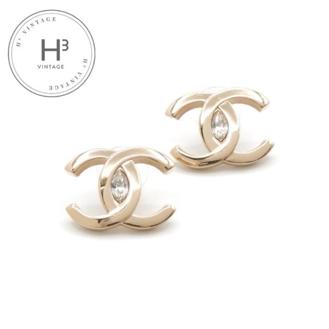 シャネル CHANEL ピアス イヤリング ゴールド ココマーク ラインストーン