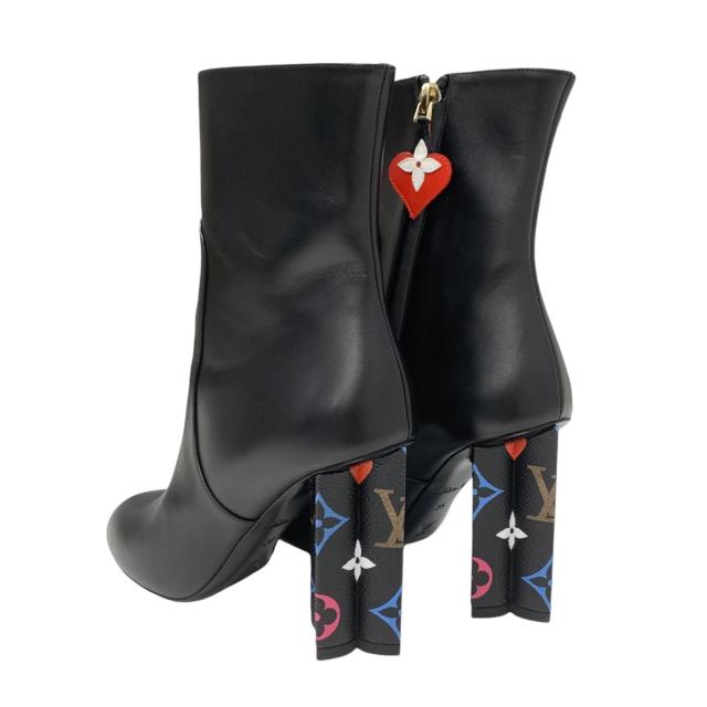 ルイヴィトン★ローリエート レザー切替モノグラム ショートブーツ (361/2) ルイヴィトン☆ローリエート レザー切替モノグラム ショートブーツ