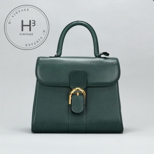 デルヴォー DELVAUX ブリヨンMM ブリヨン MM バッグ トートバッグ レザー グリーン 緑 ゴールド金具 ハンドバッグ ショルダーバッグ