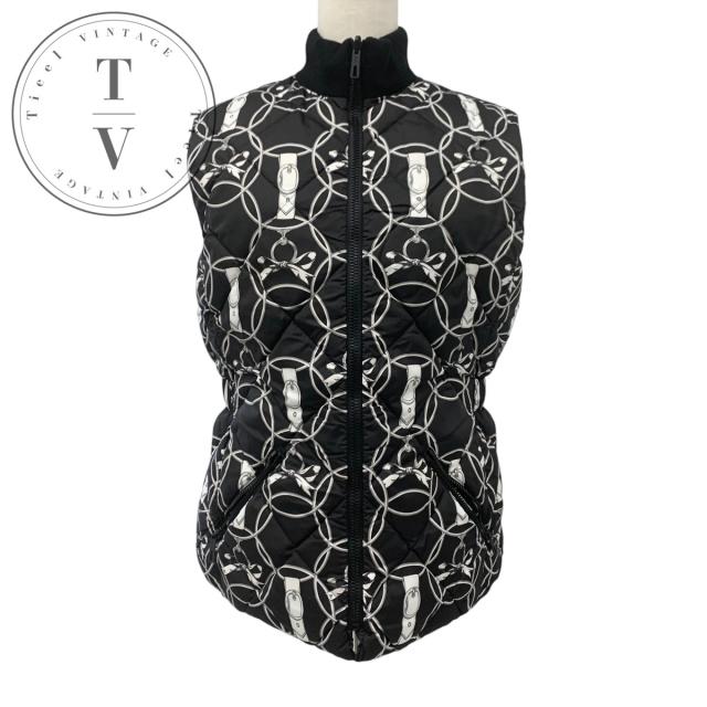 エルメス HERMES アウター ブラック ホワイト ダウンベスト Promenade du Matin リバーシブル