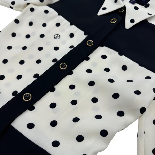 ルイヴィトン LOUIS VUITTON ワンピース シルク ブラック ホワイト