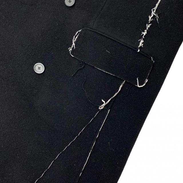 バレンシアガ BALENCIAGA アウター ブラック ホワイト コート Raw Edge