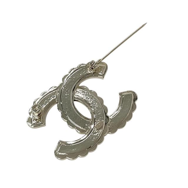 シャネル CHANEL ブローチ コサージュ ゴールド ホワイト ブラック  