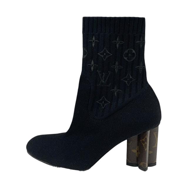 ヴィトン スエード モノグラム金具 ショートブーツ ブラック 中古・古着通販】LOUIS VUITTON (ルイ ヴィトン) 2020年 Louis Vuitton