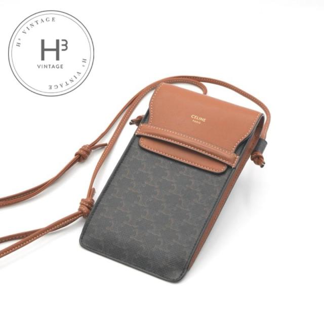 セリーヌ CELINE 携帯・スマホアクセサリー ブラウン トリオンフ ロゴ