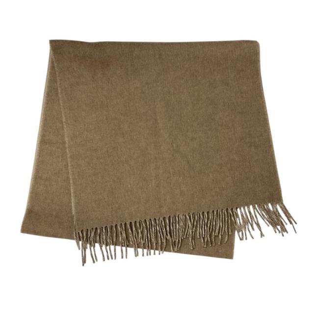 エルメス HERMES レクトヴェルソ マフラー カシミヤ ベージュ ブラウン  