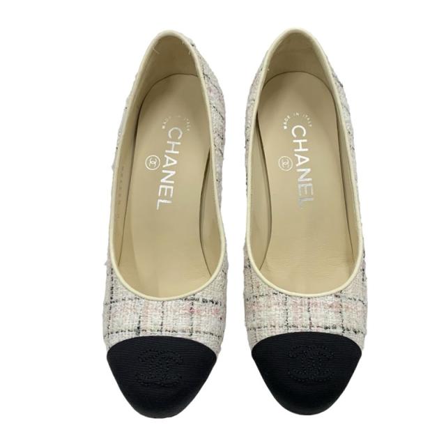 シャネル CHANEL パンプス 靴 シューズ ツイード ファブリック