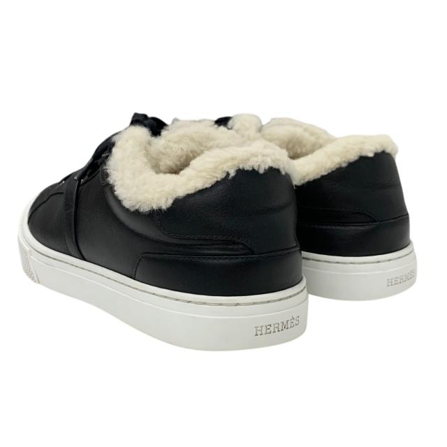 エルメス HERMES デイ スニーカー 靴 シューズ レザー ムートン  