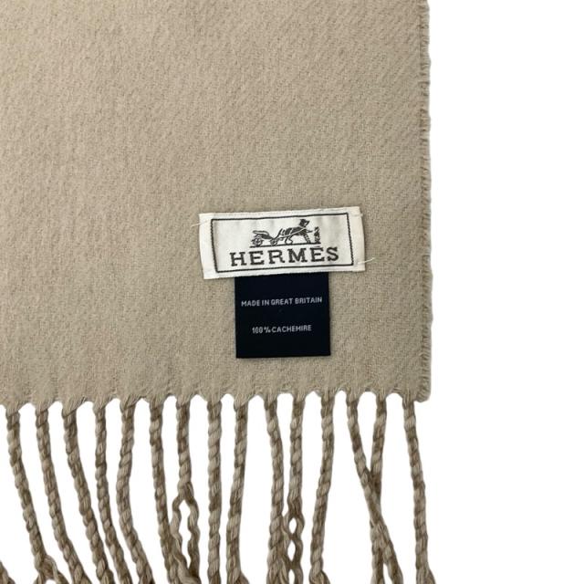 エルメス HERMES レクトヴェルソ カシミヤ ブラウン ベージュ マフラー