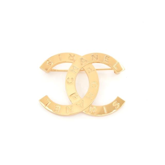 シャネル CHANEL ブローチ コサージュ ゴールド ココマーク ロゴの通販