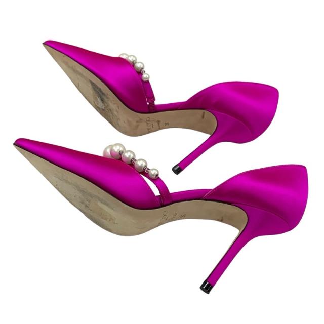 ジミーチュウ JIMMY CHOO Aurelie85 パンプス 靴 シューズ サテン 