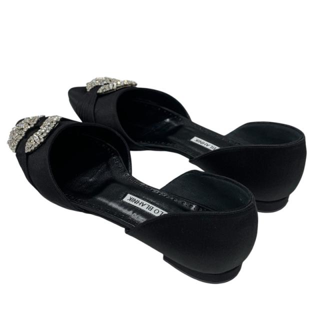 マノロブラニク MANOLO BLAHNIK フラットシューズ 靴 シューズ サテン