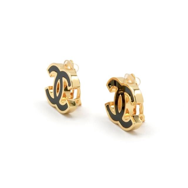 シャネル CHANEL ピアス イヤリング ゴールド ブラック ココマーク