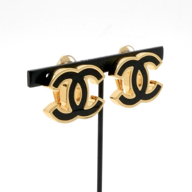 シャネル CHANEL ピアス イヤリング ゴールド ブラック ココマーク