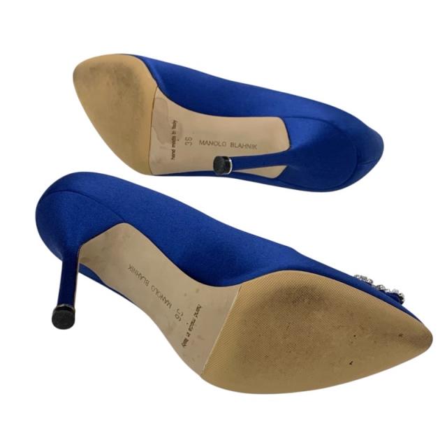 MANOLO BLAHNIK マノロブラニク ハンギシ サテン 34 中古】未使用品
