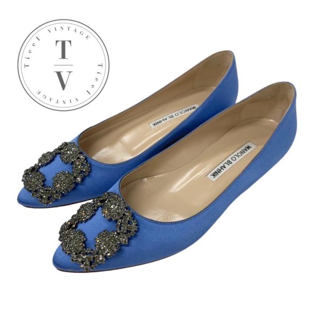 マノロブラニク MANOLO BLAHNIK ハンギシ フラットシューズ 靴