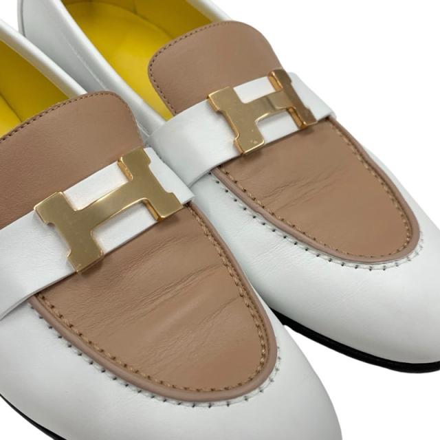 HERMES エルメス　モカシンパリ　H金具　ローファー　革靴　フラットシューズ HERMES - エルメス HERMES パリ ローファー 革靴 靴 シューズ