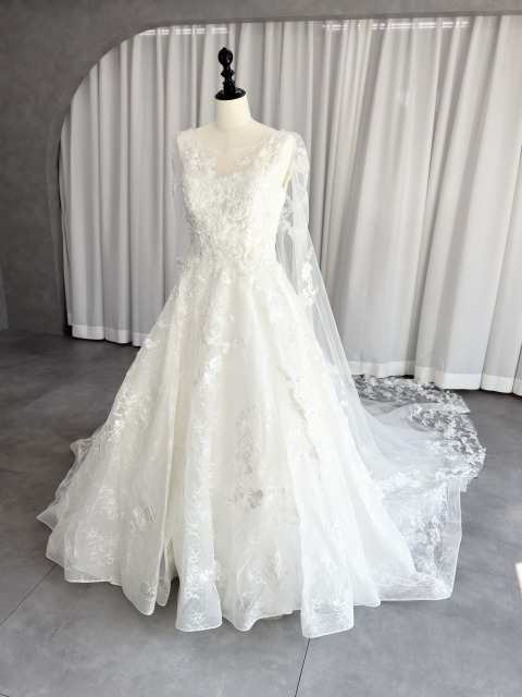 Sheath-Column Straps Court Train Wedding Dress COCOMELODY
