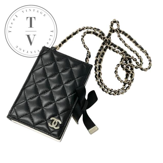 シャネル CHANEL カードケース カード入れ パスケース ブラック ホワイト ゴールド ココマーク ロゴ マトラッセ シャネル CHANEL カードケース カード入れ パスケース ブラック