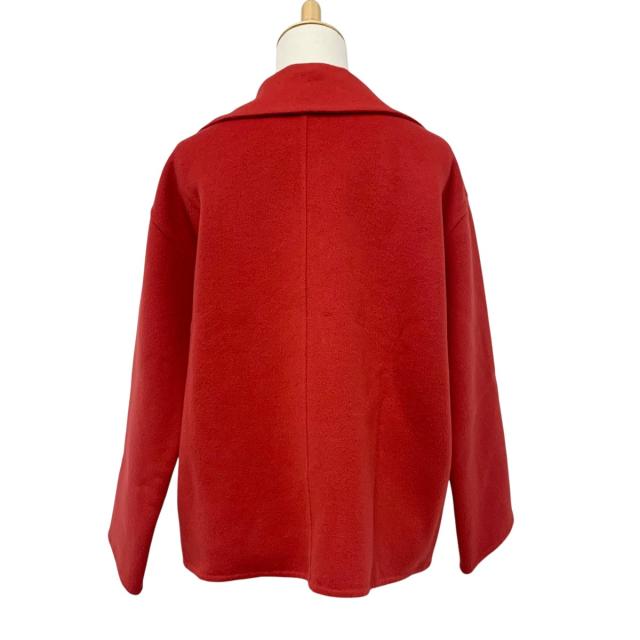 エルメス HERMES アウター カシミヤ レッド ショートコート