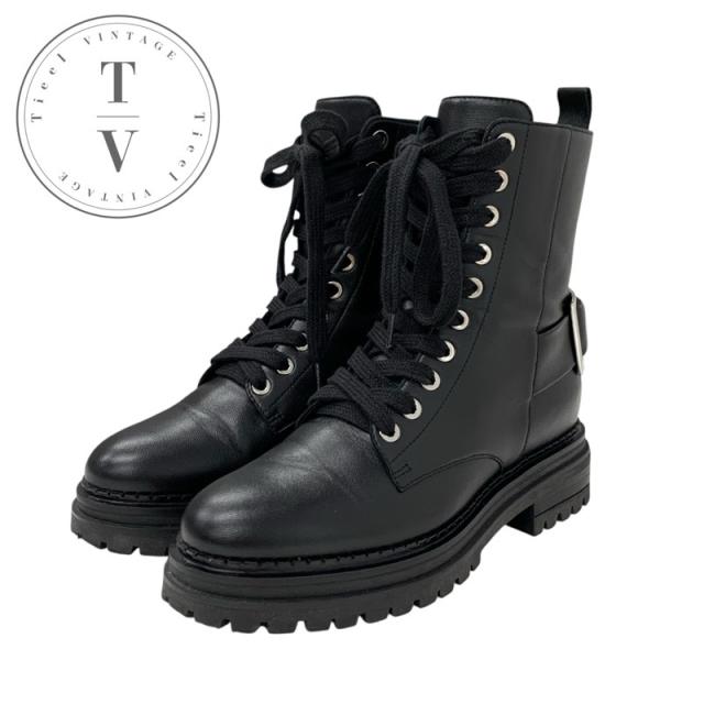 セルジオロッシ sergio rossi BIKER PRINCE ブーツ ショートブーツ 靴 シューズ レザー ブラック 黒 シルバー メタルバックル