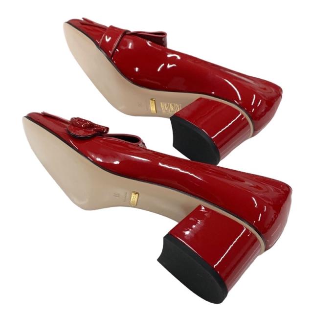 グッチ ダブルG パテント フリンジ パンプス レッド グッチ GUCCI ダブルG パンプス 靴 シューズ パテント レッド GG