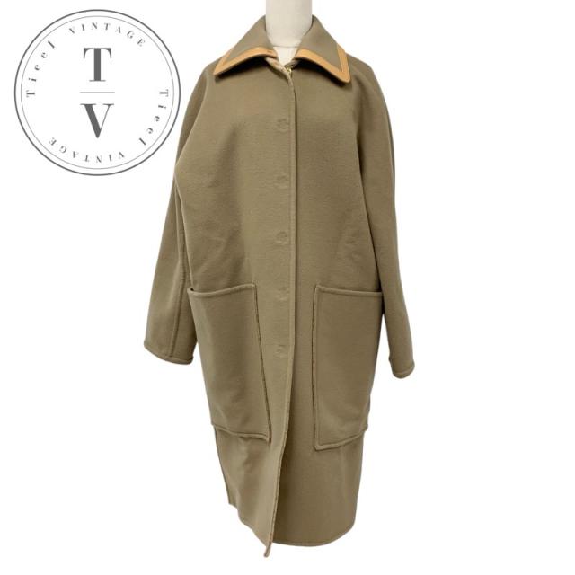 ルイヴィトン LOUIS VUITTON リムーバブルカラーダブルフェイスコート モノグラム アウター ブラウン ゴールド