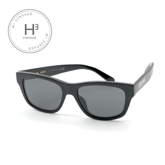 セリーヌ CELINE サングラス ブラック ホワイト ロゴ アイウェア ケース付き