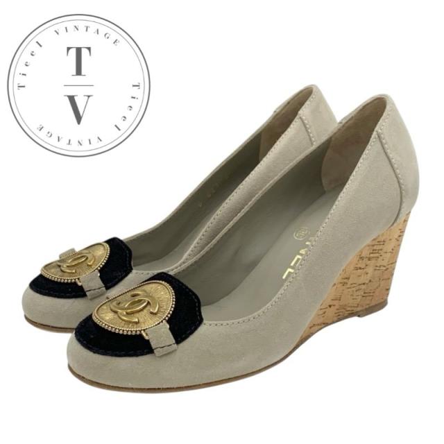 シャネル G45389 ココマーク ウェッジソール サンダル シャネル G45389 ココマーク ウェッジソール サンダル