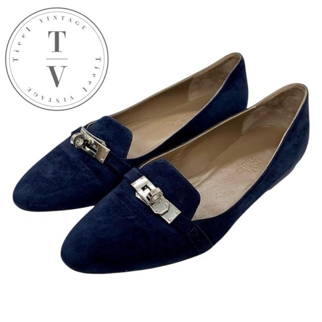 ネイビー スエード ローファー　エルメス HERMES - エルメス HERMES ロワイヤル ローファー 革靴 靴 シューズ