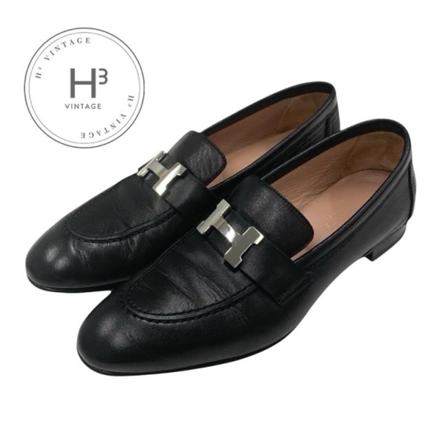 HERMES シューズ バレエシューズ 《ケリー》 - ブラック