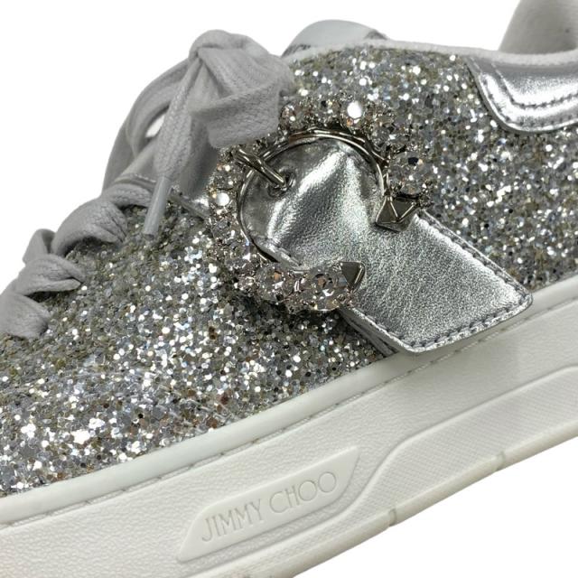 ジミーチュウ JIMMY CHOO OSAKA LACE UP スニーカー 靴 シューズ グリッター レザー シルバー ビジュー ベルト ジミーチュウ JIMMY CHOO OSAKA LACE UP スニーカー 靴 シューズ