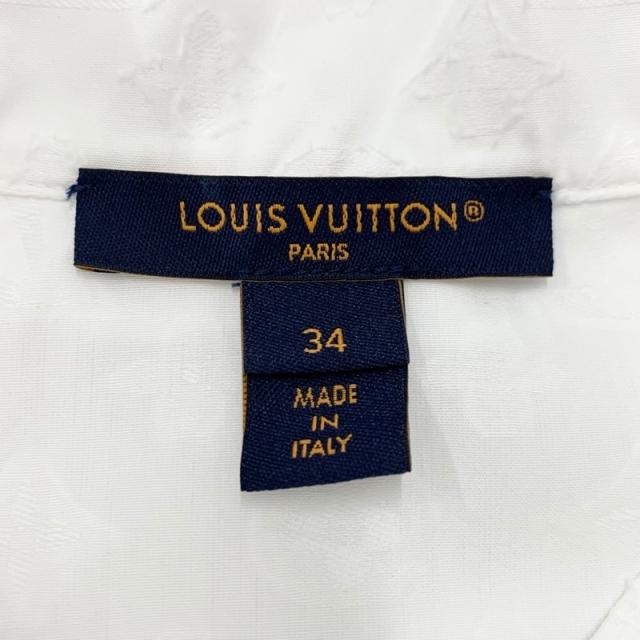 ルイヴィトン LOUIS VUITTON トップス コットン ホワイト ゴールド シャツ ブラウス モノグラム 半袖_6