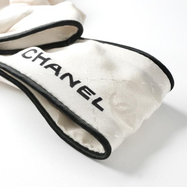 シャネル CHANEL ヘアアクセサリー ホワイト ブラック ココマーク ロゴ