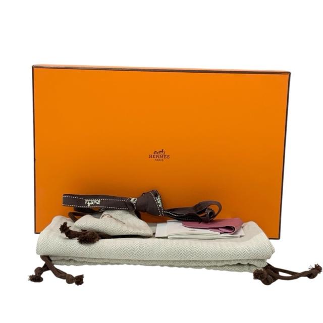 エルメス HERMES キュート サンダル 靴 シューズ スエード ピンク シルバー 未使用 ケリー金具 ミュール_9